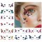 Wrapables Waterproof Glitter Butterfly Temporary Face Tattoos for Women, Eye and Facial Makeup for Parties, Beach, Festivals (10 Sheets)